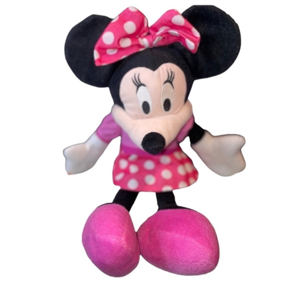 Disney Minnie Mouse Bow-Tique Plush 17" Northwest Co. Pink Polka Dot Dress toy